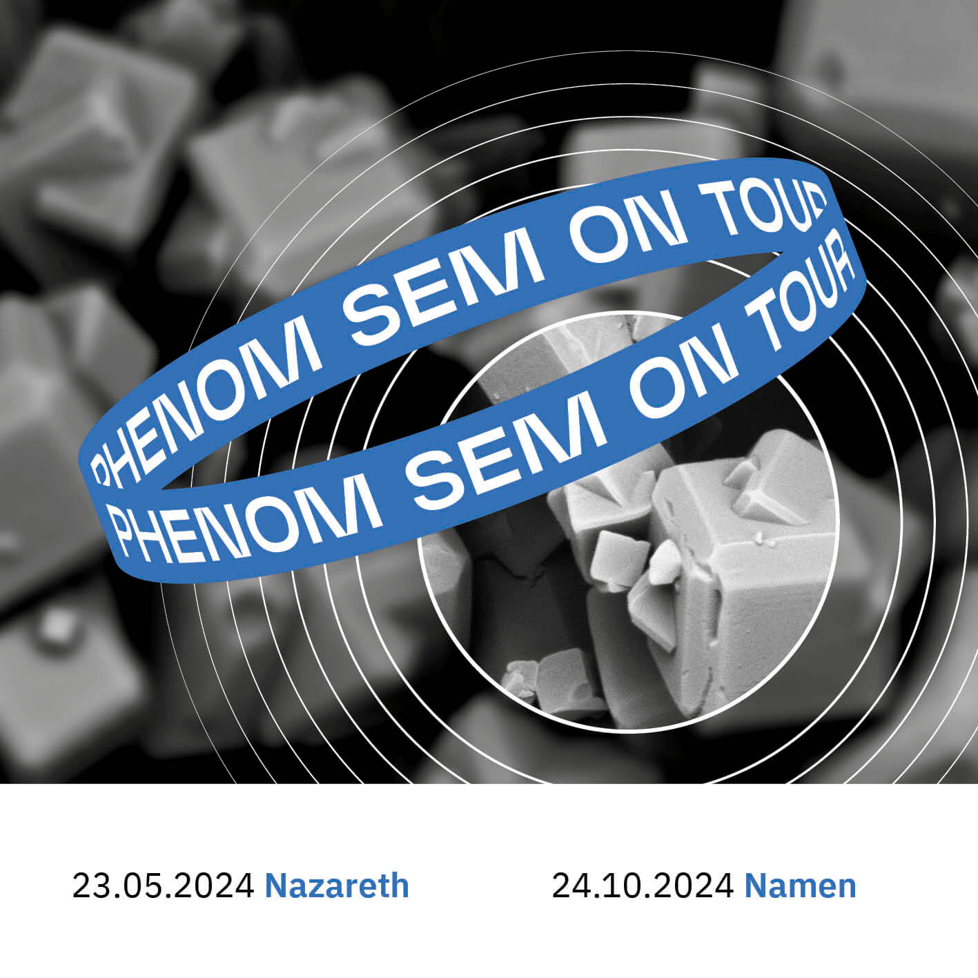 Phenom SEM on tour Belgie datums